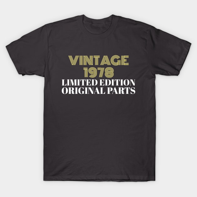 Vintage 1978 Limited Edition Original Parts T-Shirt by Green Zen Culture